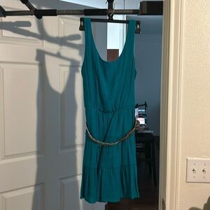 Women’s medium teal dress with belt